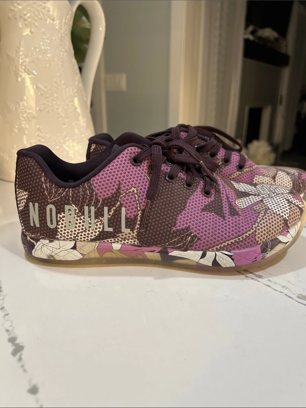 NOBULL Purple Floral Pattern Women’s Athletic Shoes size W8